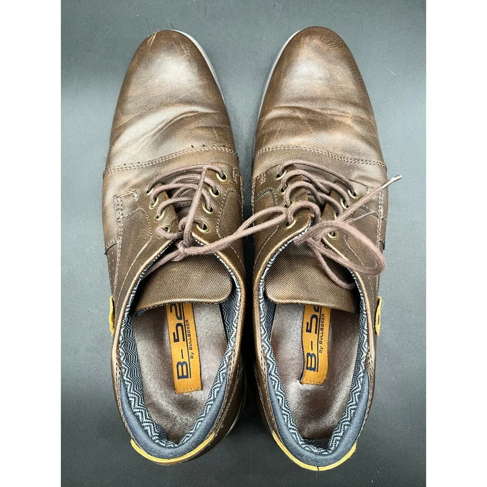 B-52 by‎ Bullboxer Mens Brown Cap Toe Lace Up Dress Shoes Oxford Size 11 Preppy